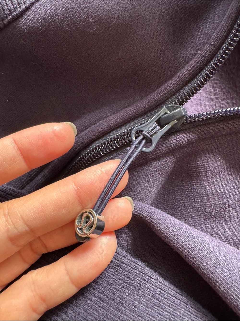 Lululemon Scuba Hoodie Cotton Fleece Sz 12 Dark Purple - Picture 11 of 12